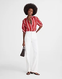 Oversized Button-Up Shirt Poplin | Madewell