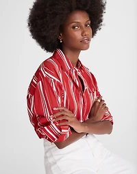 Oversized Button-Up Shirt Poplin | Madewell