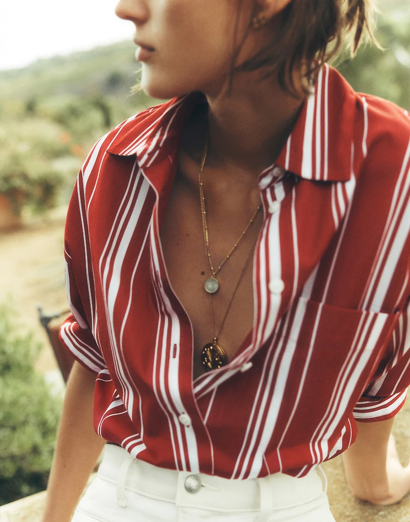 Oversized Button-Up Shirt in Poplin | Madewell
