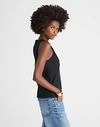 Crewneck Cutaway Vest in Drapey Twill | Madewell