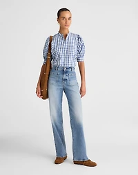 Puff-Sleeve Band-Collar Shirt | Madewell
