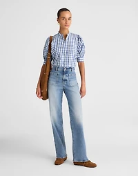 Puff-Sleeve Band-Collar Shirt | Madewell