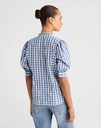 Puff-Sleeve Band-Collar Shirt | Madewell