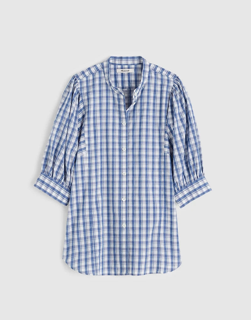 Puff-Sleeve Band-Collar Shirt | Madewell