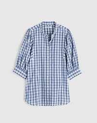 Puff-Sleeve Band-Collar Shirt | Madewell