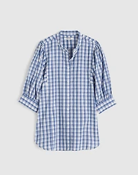 Puff-Sleeve Band-Collar Shirt | Madewell