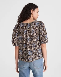Puff-Sleeve Scoopneck Top | Madewell