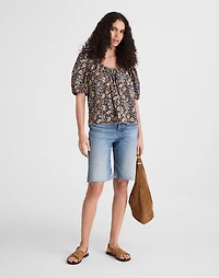 Puff-Sleeve Scoopneck Top | Madewell