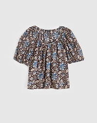 Puff-Sleeve Scoopneck Top | Madewell
