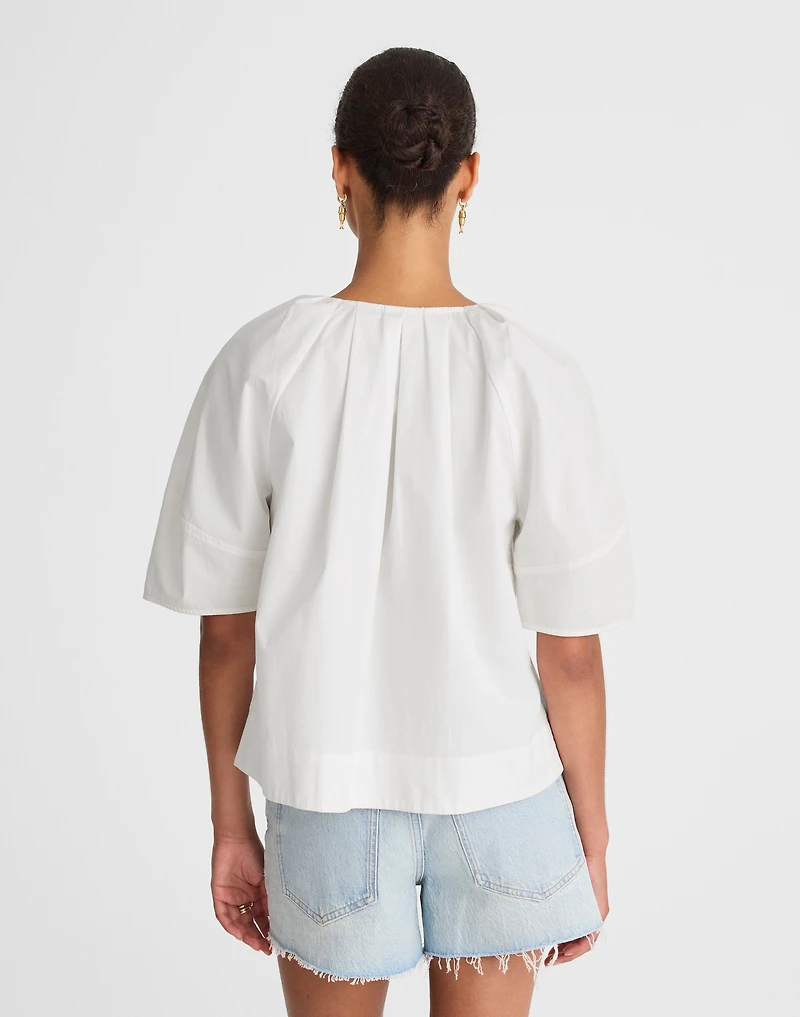 Poplin Lace-Up Top | Madewell