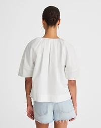 Poplin Lace-Up Top | Madewell