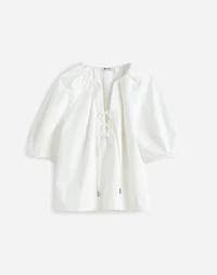 Poplin Lace-Up Top | Madewell