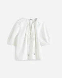 Poplin Lace-Up Top | Madewell