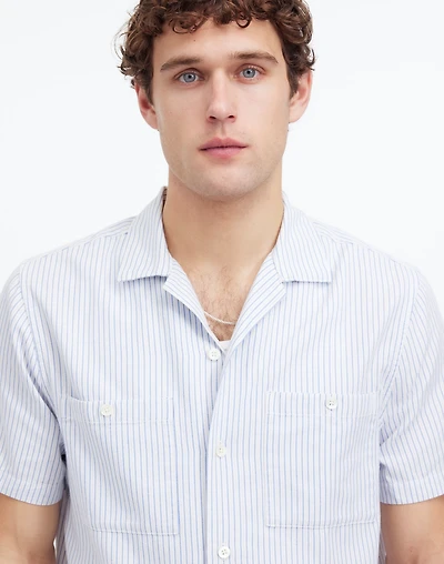Camp Collar Short-Sleeve Shirt in Everyday Twill | Madewell