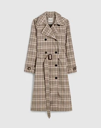 Double-Breasted Trench Coat Plaid | Madewell
