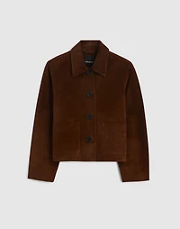 Boxy-Crop Jacket Suede | Madewell