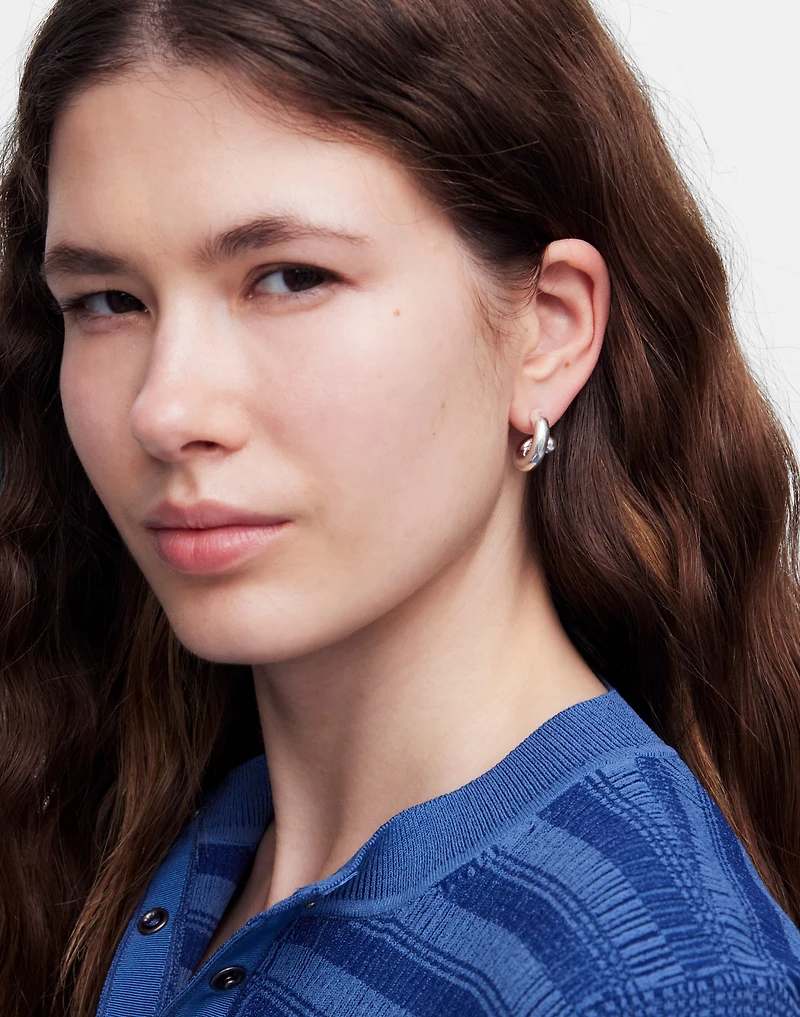 Demi-Fine Twisted Hoop Earrings | Madewell