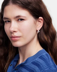 Demi-Fine Twisted Hoop Earrings | Madewell