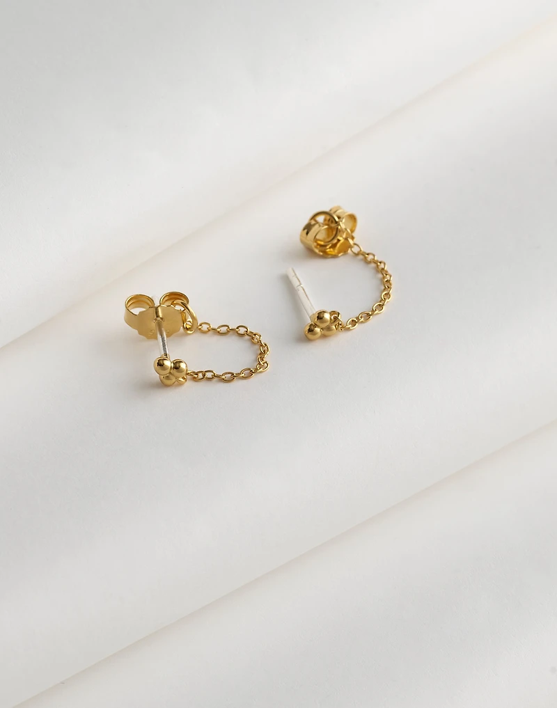 Demi-Fine Chain Stud Earrings | Madewell