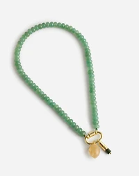 Semiprecious Beaded Lemon Charm Necklace | Madewell