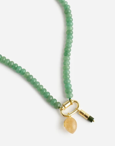 Semiprecious Beaded Lemon Charm Necklace | Madewell