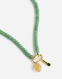 Semiprecious Beaded Lemon Charm Necklace | Madewell