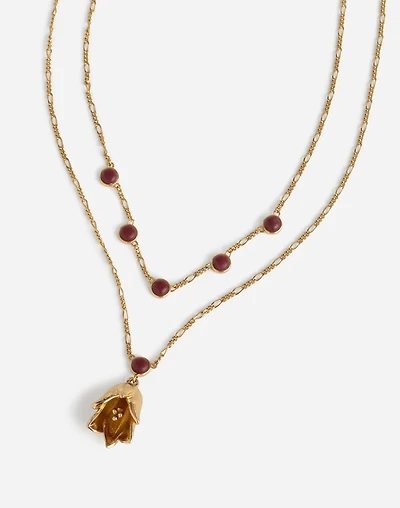Two-Pack Semiprecious Lily Necklace Set | Madewell