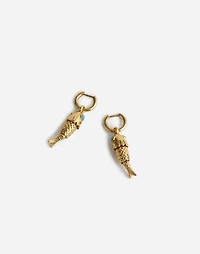 Fish Charm Huggie Hoop Earrings | Madewell