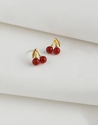 Demi-Fine Semiprecious Cherry Stud Earrings | Madewell