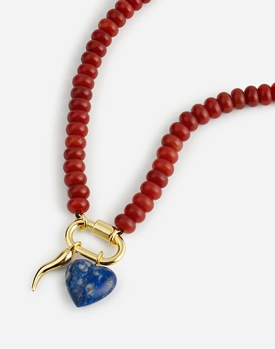 Semiprecious Beaded Carabiner Charm Necklace | Madewell