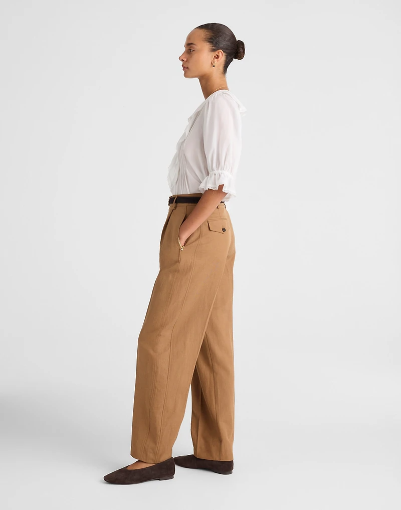 High-Rise Barrel-Leg Pants | Madewell