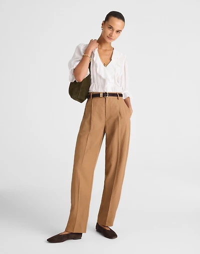 High-Rise Barrel-Leg Pants | Madewell