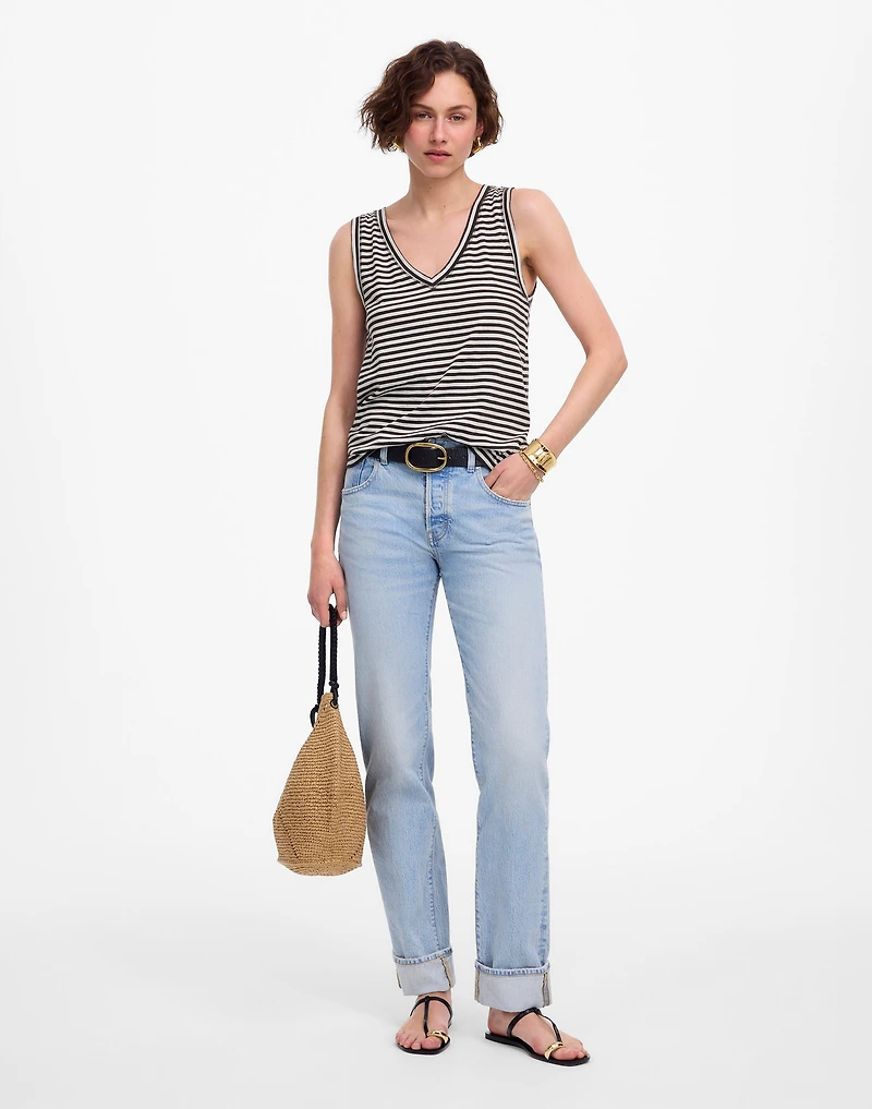 Slub Relaxed V-Neck Tank | Madewell
