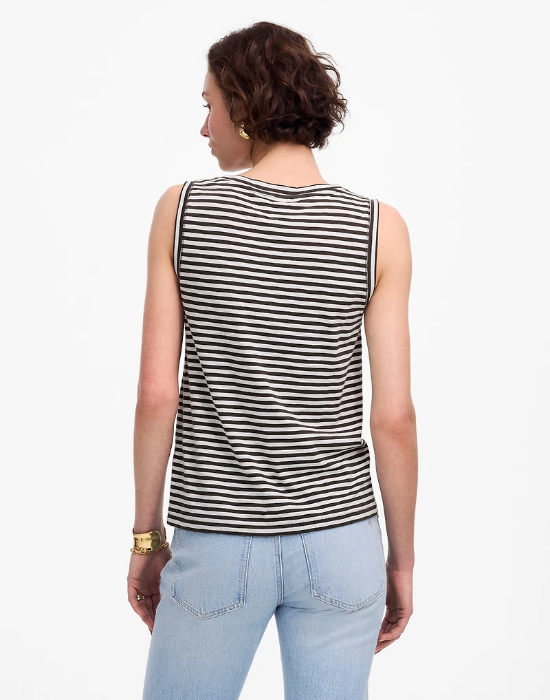 Slub Relaxed V-Neck Tank | Madewell