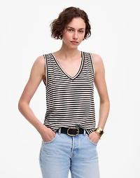 Slub Relaxed V-Neck Tank | Madewell