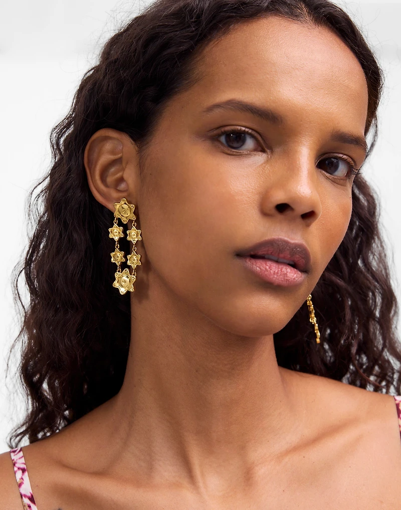 Sun Medallion Drop Earrings | Madewell