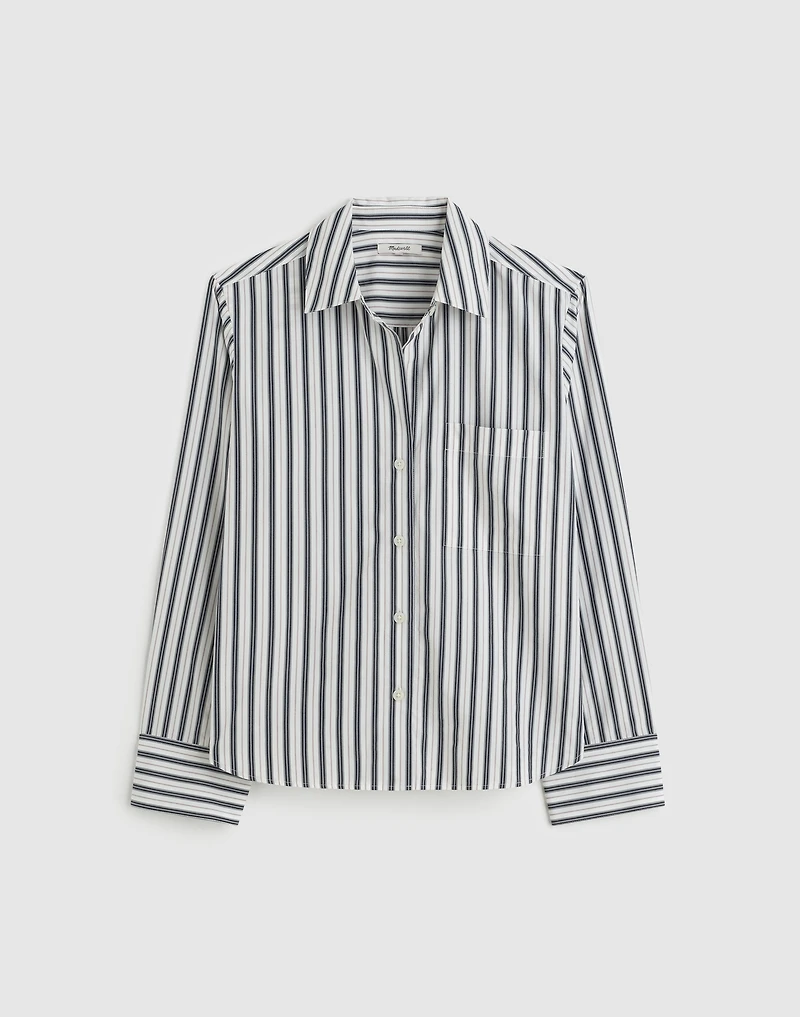 Poplin Easy Y-Neck Button-Up Shirt | Madewell