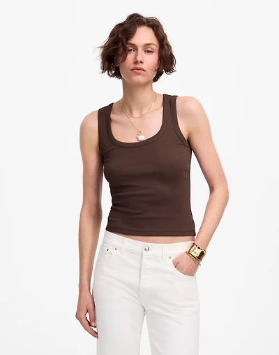 Re)generative Cotton Ribbed Scoopneck Tank | Madewell