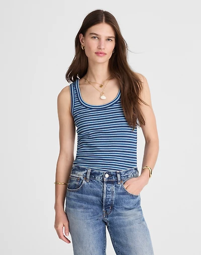 Re)generative Cotton Ribbed Scoopneck Tank | Madewell
