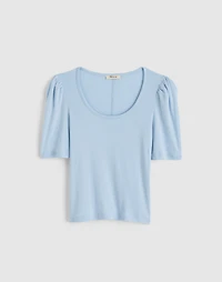 Puff-Sleeve Scoopneck Tee | Madewell