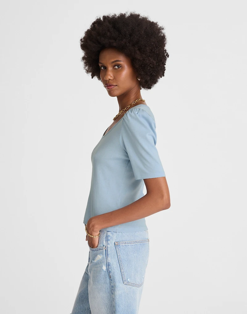 Puff-Sleeve Scoopneck Tee | Madewell