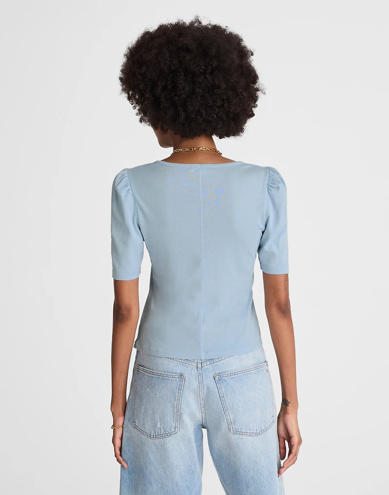 Puff-Sleeve Scoopneck Tee | Madewell