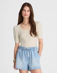Puff-Sleeve Scoopneck Tee | Madewell