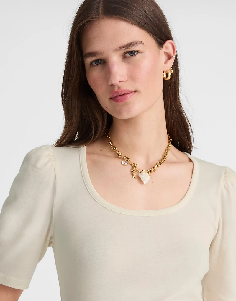 Puff-Sleeve Scoopneck Tee | Madewell