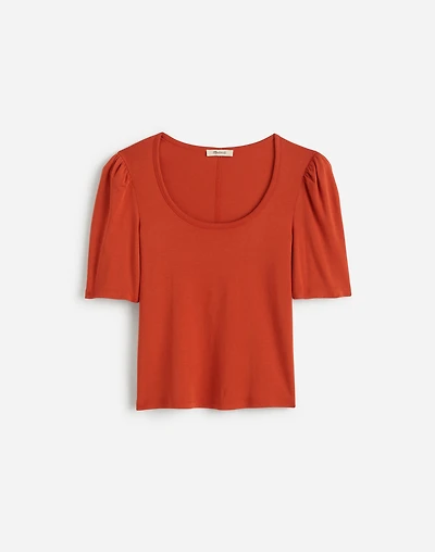 Puff-Sleeve Scoopneck Tee | Madewell