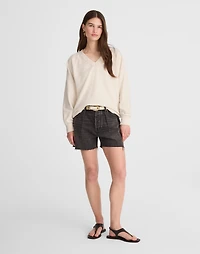 Cotton Terry V-Neck Sweatshirt | Madewell
