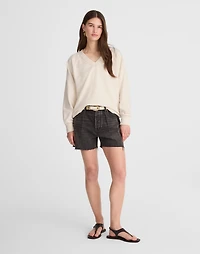 Cotton Terry V-Neck Sweatshirt | Madewell