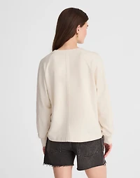 Cotton Terry V-Neck Sweatshirt | Madewell