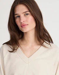 Cotton Terry V-Neck Sweatshirt | Madewell