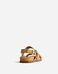 The Dara Double-Strap Sandals Suede | Madewell
